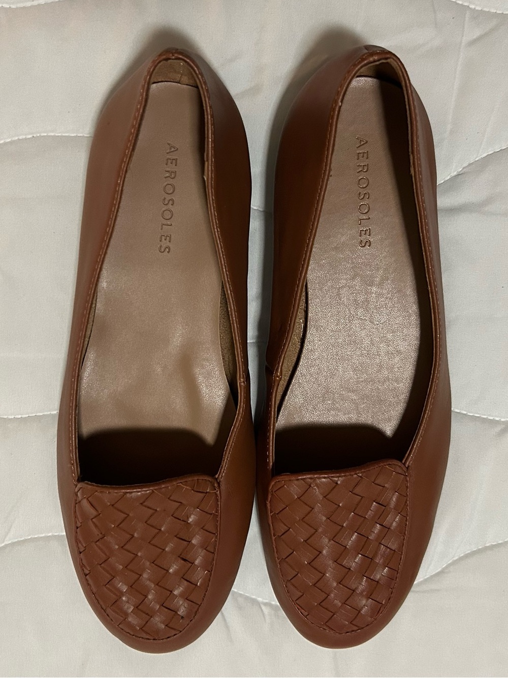 Brown Woven Women’s Flats